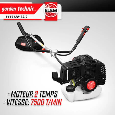 ELEM GARDEN TECHNIC Débroussailleuse Thermique 43cc - Bobine + Lame - 6 ELEM GARDEN TECHNIC Débroussailleuse Thermique 43cc - Bobine + Lame - – Image 4