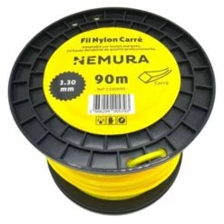 ADAPTABLE Fil Débroussailleuse Carré L: 90m, Ø: 3,30mm