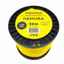 ADAPTABLE Fil Débroussailleuse Rond L: 80m, Ø: 2,70mm