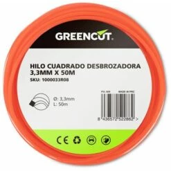 GREENCUT Fil Carré Pour Débroussailleuse 3,3MM X 50M