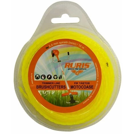 Fil Débroussailleuse Et Multifonction 2,4mm X 15M Spirale Ruris 6-179 - Jaune 4 Fil Débroussailleuse Et Multifonction 2,4mm X 15M Spirale Ruris 6-179 - Jaune – Image 2