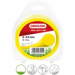 Fil De Coupe Coloured Line Oregon, Jaune, épaisseur De Fil 3,0 Mm, Longueur 15 M