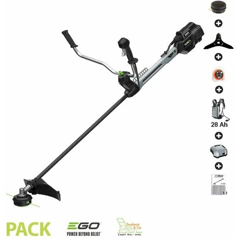 EGO POWER+ Pack Débroussailleuse PRO Batterie Dorsale 28Ah Arbre Carbone Egopower BCX3800E - Gris 3 EGO POWER+ Pack Débroussailleuse PRO Batterie Dorsale 28Ah Arbre Carbone Egopower BCX3800E - Gris