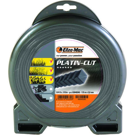 OLEO MAC Bobine De Fil Nylon Carré Ondulé D.3mm X 44m 3 OLEO MAC Bobine De Fil Nylon Carré Ondulé D.3mm X 44m