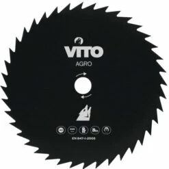 VITO GARDEN Lame De Coupe VITOGARDEN Pour Débroussailleuse Diam 255mm 40 Dents Alesage 25.4 Universelle