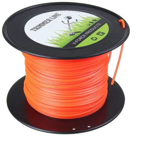 DRILLPRO Corde De Cordon De Débroussailleuse De Ligne De Coupe-bordure Carré En Nylon Résistant De 2,4 Mm X 100 M 3 DRILLPRO Corde De Cordon De Débroussailleuse De Ligne De Coupe-bordure Carré En Nylon Résistant De 2,4 Mm X 100 M