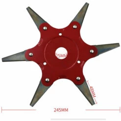 ZEBRAA Set De 4pcs 6 Lames Tête De Coupe Gazon Brosse Jardin Outil électrique Accessoires Pour Tondeuse à Gazon -Débroussailleuse Soldes Magasin 23759853 3