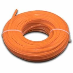 Vhbw Fil De Coupe Universel Pour Tondeuse, Débroussailleuse, Coupe-bordure - Fil De Rechange, Orange, 3 Mm X 15 M, Carré