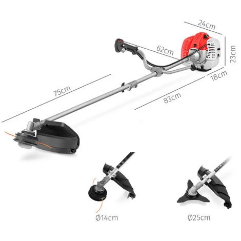 Débroussailleuse Avec Moteur à Essence 2 Temps 65cc 4,9cv, 2 Accessoires Différents Pour La Coupe, Guidon à Double Poignée, Régulateur De Puissance, Harnais De Sécurité - Greencut GGT650X-2 4 Débroussailleuse Avec Moteur à Essence 2 Temps 65cc 4,9cv, 2 Accessoires Différents Pour La Coupe, Guidon à Double Poignée, Régulateur De Puissance, Harnais De Sécurité - Greencut GGT650X-2 – Image 2