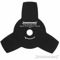 SILVERLINE Lame 3 Dents Pour Débroussailleuse, Diamètre De 254 Mm, Alésage De 25,4 Mm, Diamètre De 254 Mm. Alésagede 25.4 Mm