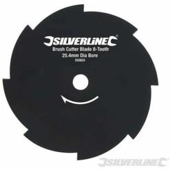 SILVERLINE Lame 8 Dents Pour Débroussailleuse, Diamètre De 254 Mm, Alésage De 25,4 Mm, Diamètre De 254 Mm. Alésagede 25.4 Mm