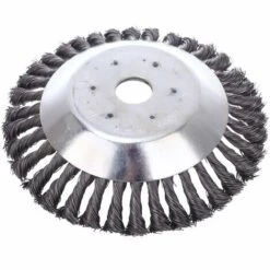 ILOVEMILAN Tête De Débroussailleuse Conique En Fil De Fer Noué De 200 Mm Pour Tondeuse à Gazon - Plateau De Désherbage En Métal Pour Débroussailleuse (15CM)