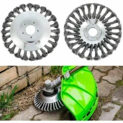 ILOVEMILAN Tête De Débroussailleuse Conique En Fil De Fer Noué De 200 Mm Pour Tondeuse à Gazon - Plateau De Désherbage En Métal Pour Débroussailleuse (15CM) -Débroussailleuse Soldes Magasin 30673287 4