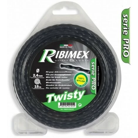 RIBIMEX Fil Torsade TWISTY 80m 3,3mm Pour Tête De Débrousailleuse 3 RIBIMEX Fil Torsade TWISTY 80m 3,3mm Pour Tête De Débrousailleuse