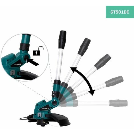VONROC Débroussailleuse Sans Fil 20V -1 Batterie 2.0Ah Et Chargeur - 25cm Diamètre De Coupe - Tête Et Lance Télescopique Inclinables - Double Tête De Fil Tap And Go 8m (2x4m) 6 VONROC Débroussailleuse Sans Fil 20V -1 Batterie 2.0Ah Et Chargeur - 25cm Diamètre De Coupe - Tête Et Lance Télescopique Inclinables - Double Tête De Fil Tap And Go 8m (2x4m) – Image 4