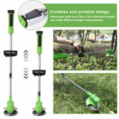 HAPPYSHOPPING Tondeuse A Gazon 21 V, Petite Tondeuse A Gazon Automatique, Tondeuse A Gazon A Batterie Au Lithium Rechargeable, Tondeuse A Gazon Agricole Tondeuse A Gazon + 2 Pieces - Tondeuse A Gazon Agricole Tondeuse A Gazon + 2 Pieces -Débroussailleuse Soldes Magasin 32637484 4