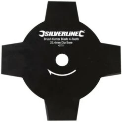 SILVERLINE Lame 4 Dents Pour Débroussailleuse - Alésage De 25,4 Mm