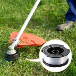 THSINDE Bobine De Remplacement à Alimentation Automatique, Compris 2 Paquets Bobines De Remplacement (32,8 Ft 0,065 Pouces) Et Capuchon Compatible Avec Black Et Decker Af-100 (3 Pièces) -Débroussailleuse Soldes Magasin 34614460 5