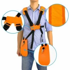 Kueatily Tondeuse à Bandoulière-tondeuse à Harnais Double épaule Avec Ceinture De Nylon Durable Adjuestable Pour Débroussailleuse Ou Gardenning (pour STIHL FS, Taille-bordures Série Km) -Débroussailleuse Soldes Magasin 35124628 4