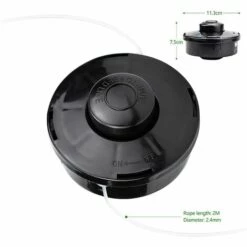 DONTODENT Lot De 2 Tête De Débroussailleuse Universelle A6481 Nylon Bobine De Rechange De Tondeuse Débroussailleuse Tête De Coupe M10 X 1,25 Pour Débroussailleuse Thermique à Essence