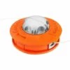 BRIDAY Tete Debroussailleuse Universelle, Tête De Tondeuse à Gazon Universelle En Aluminium Twister Concave-convexe Pour Ligne D'alimentation Adaptée à La Ferme De La Cour Du Jardin M10x1.25LH Orange