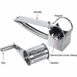 ABCRITAL Râpe À Fromage Polyvalente, Râpe À Fromage En Acier Inoxydable Avec Tambours À Main En Acier Inoxydable, Râpe À Spaetzle Pour Mozzarella, Légumes Et Plus, Design Ergonomique 8 ABCRITAL Râpe À Fromage Polyvalente, Râpe À Fromage En Acier Inoxydable Avec Tambours À Main En Acier Inoxydable, Râpe À Spaetzle Pour Mozzarella, Légumes Et Plus, Design Ergonomique -Débroussailleuse Soldes Magasin 36351637 2