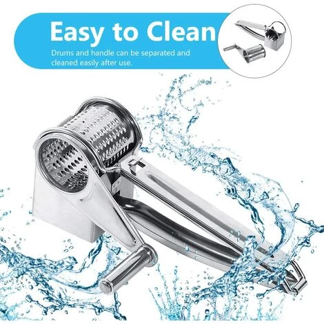 ABCRITAL Râpe À Fromage Polyvalente, Râpe À Fromage En Acier Inoxydable Avec Tambours À Main En Acier Inoxydable, Râpe À Spaetzle Pour Mozzarella, Légumes Et Plus, Design Ergonomique 5 ABCRITAL Râpe À Fromage Polyvalente, Râpe À Fromage En Acier Inoxydable Avec Tambours À Main En Acier Inoxydable, Râpe À Spaetzle Pour Mozzarella, Légumes Et Plus, Design Ergonomique – Image 3