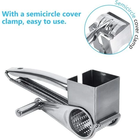 ABCRITAL Râpe À Fromage Polyvalente, Râpe À Fromage En Acier Inoxydable Avec Tambours À Main En Acier Inoxydable, Râpe À Spaetzle Pour Mozzarella, Légumes Et Plus, Design Ergonomique 6 ABCRITAL Râpe À Fromage Polyvalente, Râpe À Fromage En Acier Inoxydable Avec Tambours À Main En Acier Inoxydable, Râpe À Spaetzle Pour Mozzarella, Légumes Et Plus, Design Ergonomique – Image 4