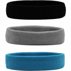 ABCRITAL Bandeau De Sport Femmes Hommes Bandeaux Tête Front Coton Éponge Bandeau Sport Pour Courir Vélo Jogging Tennis Football -Débroussailleuse Soldes Magasin 36352266 4