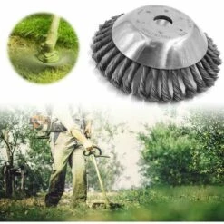 ABCRITAL Brosse À Joint De Mauvaises Herbes Professionnelle Brosse À Mauvaises Herbes Débroussailleuse Débroussailleuse Fil D'Acier Noué Argent Moderne 150 Mm -Débroussailleuse Soldes Magasin 36474115 2