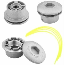 THSINDE Tête De Débroussailleuse Universelle, Tête Coupe-bordure En Aluminium Fils Pour Débroussailleuse à Essence Tondeuse à Gazon,1pcs