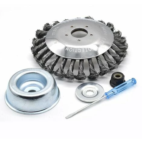 THSINDE 1PCS 6'' Kit De Brosse De Débroussailleuse à Gazon, 150x25,4mm Brosse à Désherber Ronde Pour éliminer Les Mauvaises Herbes, Tête Brosse Avec Roue En Fil D'acier Massif Pour Jardin Agriculture(6 Pouce) 3 THSINDE 1PCS 6'' Kit De Brosse De Débroussailleuse à Gazon, 150x25,4mm Brosse à Désherber Ronde Pour éliminer Les Mauvaises Herbes, Tête Brosse Avec Roue En Fil D'acier Massif Pour Jardin Agriculture(6 Pouce)