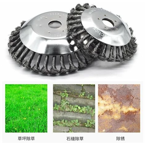 THSINDE 1PCS 6'' Kit De Brosse De Débroussailleuse à Gazon, 150x25,4mm Brosse à Désherber Ronde Pour éliminer Les Mauvaises Herbes, Tête Brosse Avec Roue En Fil D'acier Massif Pour Jardin Agriculture(6 Pouce) 4 THSINDE 1PCS 6'' Kit De Brosse De Débroussailleuse à Gazon, 150x25,4mm Brosse à Désherber Ronde Pour éliminer Les Mauvaises Herbes, Tête Brosse Avec Roue En Fil D'acier Massif Pour Jardin Agriculture(6 Pouce) – Image 2