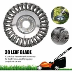 ABCRITAL 6 Pouces Tête Brosse Désherbage, Brosse De Roue De Fil D'Acier Universel Métal Fixation De Débroussailleuse 25,4Mm X 150Mm -Débroussailleuse Soldes Magasin 37012424 2