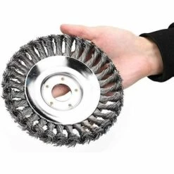 ABCRITAL 6 Pouces Tête Brosse Désherbage, Brosse De Roue De Fil D'Acier Universel Métal Fixation De Débroussailleuse 25,4Mm X 150Mm -Débroussailleuse Soldes Magasin 37012424 3