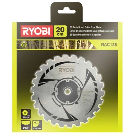 Lame Scie 26 Dents RYOBI 20cm Pour Débroussailleuses Thermiques RAC136 4 Lame Scie 26 Dents RYOBI 20cm Pour Débroussailleuses Thermiques RAC136 – Image 2