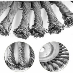GUAZHUNIFR Tête De Désherbage Fil D'acier, 6 Pouce Brosse Rotative Disque De Pinceau à Roue Pour Outils De Pelouse Jardin Agriculture - Trou Intérieur 25.4mm Guazhuni (6 Pouce) -Débroussailleuse Soldes Magasin 42736244 4
