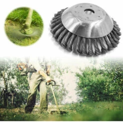 GUAZHUNIFR Tête De Désherbage Fil D'acier, 6 Pouce Brosse Rotative Disque De Pinceau à Roue Pour Outils De Pelouse Jardin Agriculture - Trou Intérieur 25.4mm Guazhuni (6 Pouce) -Débroussailleuse Soldes Magasin 42736244 5