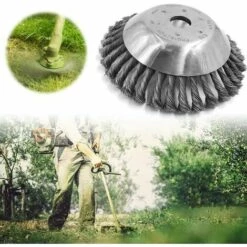 Brosse à Mauvaises Herbes Débroussailleuse Coupeur Tête Pour Débroussailleuse Brosse Ronde Pour Débroussailleuse Macaron (6"(25 Mm X 150 Mm)） -Débroussailleuse Soldes Magasin 42741098 5
