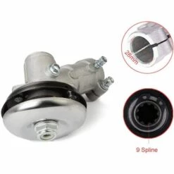 Renvoi D'angle Debroussailleuse 28mm, Tête D'engrenage Debroussailleuse Universelle Boîte De Vitesse De Tondeuse à Gazon Pour Coupe Herbe/Tronconneuse， Macaron (28mm, Rond De 9 Dents) -Débroussailleuse Soldes Magasin 42741187 2