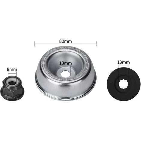 6'' Tête Brosse Désherbage Pour Débroussailleuse Outils De Pelouse, 150mm Brosse à Désherber Ronde Avec Roue En Fil D'acier Massif Pour Jardin Agriculture (4 Accessoires Kit) 7 6'' Tête Brosse Désherbage Pour Débroussailleuse Outils De Pelouse, 150mm Brosse à Désherber Ronde Avec Roue En Fil D'acier Massif Pour Jardin Agriculture (4 Accessoires Kit) – Image 5