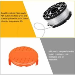 ALMI Tête De Débroussailleuse 4 Pcs Bobines De Rechange De Tondeuse à Gazon Blanc Bobine De Remplacement à Alimentation Automatique En Nylon Bobine De Rechange Pour Coupe-bordure Coupe-herbe, 1,65 Mm De Diamètre -Débroussailleuse Soldes Magasin 43438009 3