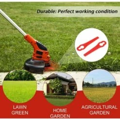 ALMI Tête De Débroussailleuse Lame Coupe Bordure,100pcs Lames En Plastique De Rechange Lame Taille Bordure Lame Plastique Coupe Bordure Lame Coupe Bordur,pour Jardin Et Pelouse Coupe-Bordures Sur Batterie -Débroussailleuse Soldes Magasin 43440424 5