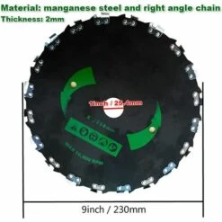 Universal 20 Dents Faucheuse Lame à Angle Droit Scie à Chaîne Lame De Scie Débroussailleuse Disque De Jardin Accessoires Machine 230mm Fontainebleau Noir -Débroussailleuse Soldes Magasin 46379174 3