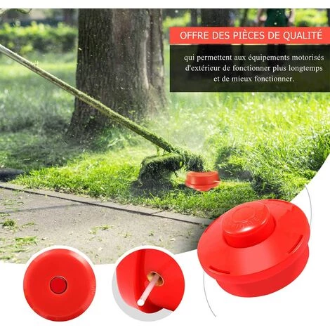 TINOR 3X Tête De Débroussailleuse Universelle Fil Nylon (3X Rouge) 6 TINOR 3X Tête De Débroussailleuse Universelle Fil Nylon (3X Rouge) – Image 4