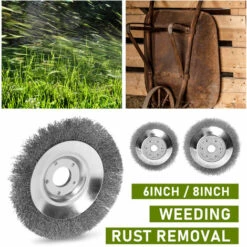 SUPERSELLER Lame De Tondeuse Têtes De Rechange Pour Coupe-herbe Accessoires De Coupe-fil En Acier Type De Bol Roue De Désherbage Pour Le Désherbage, 200mm - 200mm -Débroussailleuse Soldes Magasin 50059972 5