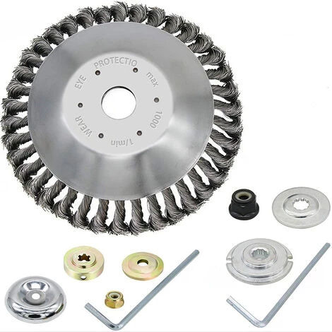 ZHUOXUAN Coupe-herbe Débroussailleuse De 200 Mm De Diamètre Brosse Métallique Débroussailleuse Peut éliminer Efficacement Les Mauvaises Herbes Et Avec Adaptateurs 4 Pièces 4 ZHUOXUAN Coupe-herbe Débroussailleuse De 200 Mm De Diamètre Brosse Métallique Débroussailleuse Peut éliminer Efficacement Les Mauvaises Herbes Et Avec Adaptateurs 4 Pièces – Image 2