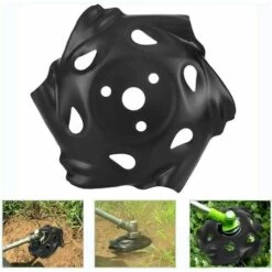 Tête De Débroussailleuse à Bordure Ronde En Acier Carbone Noir Pour Tondeuse à Gazon Accessoire Pour Jardin, Pelouse, Ferme,Irisfr