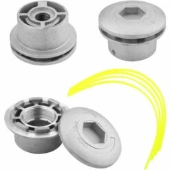 Tête De Débroussailleuse Universelle, Betterlife Tête De Coupe-Bordure Aluminium à Fil Accessoire De Débroussailleuse Avec 4 Lignes Pour Tondeuse à Gazon, 72 X 44,5 Mm -Débroussailleuse Soldes Magasin 50946108 4