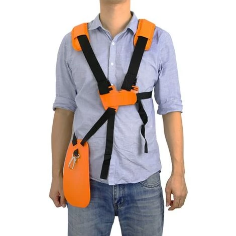 ELLE Tondeuse à Fronde - Tondeuse à Double Sangle Avec Sangle En Nylon Durable Réglable Pour Débroussailleuse Ou Jardinage, Orange 4 ELLE Tondeuse à Fronde - Tondeuse à Double Sangle Avec Sangle En Nylon Durable Réglable Pour Débroussailleuse Ou Jardinage, Orange – Image 2